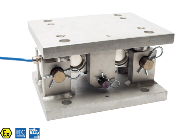 Load cell assembly for tank and vessel weighing
